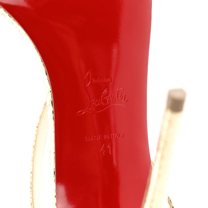 Christian Louboutin Metallic Nappa Rosalie 100 Sandals 41 Gold 7 of 8