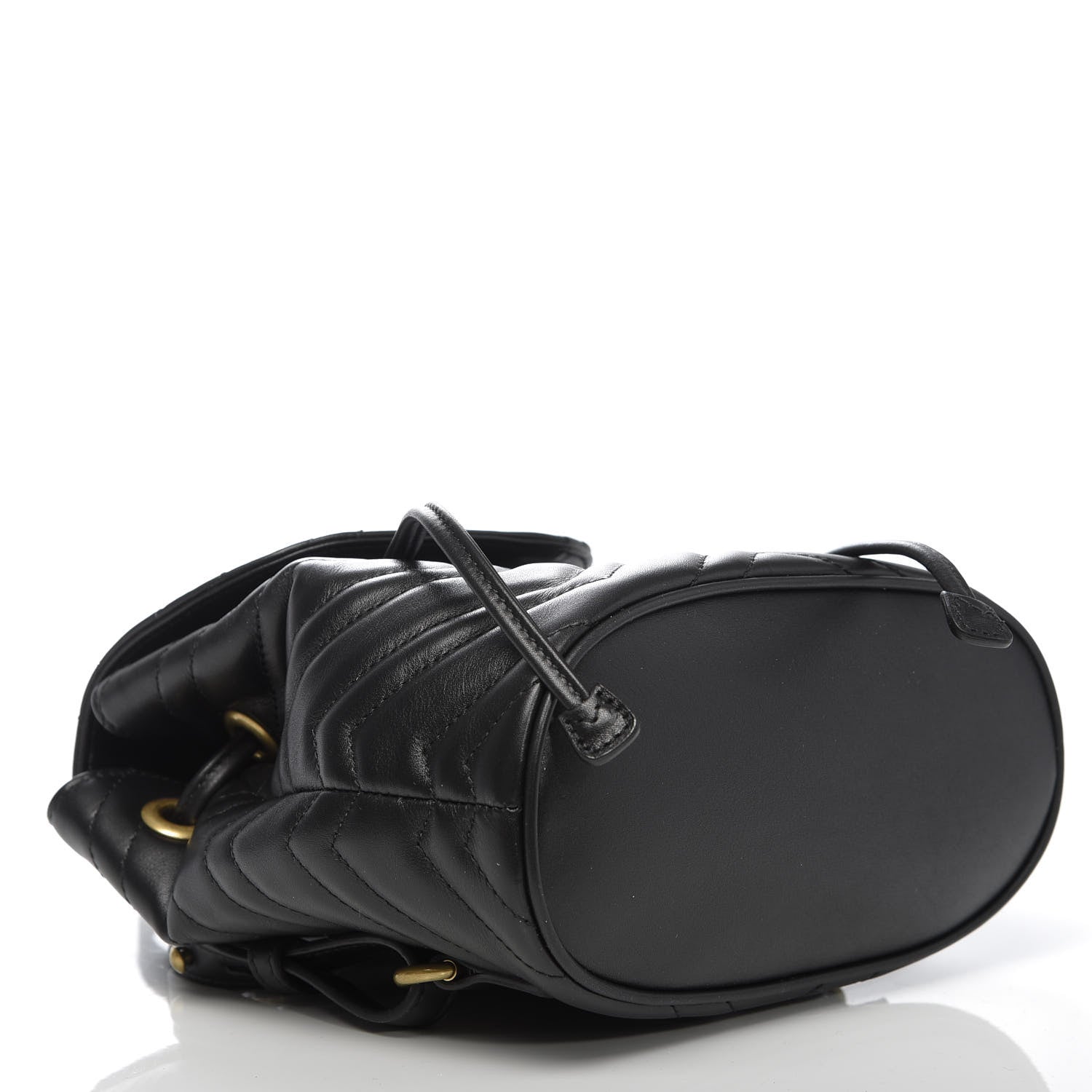 Gucci Calfskin Matelasse GG Marmont Flap Backpack Black 3 of 9