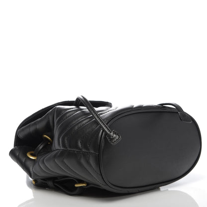 Gucci Calfskin Matelasse GG Marmont Flap Backpack Black 3 of 9