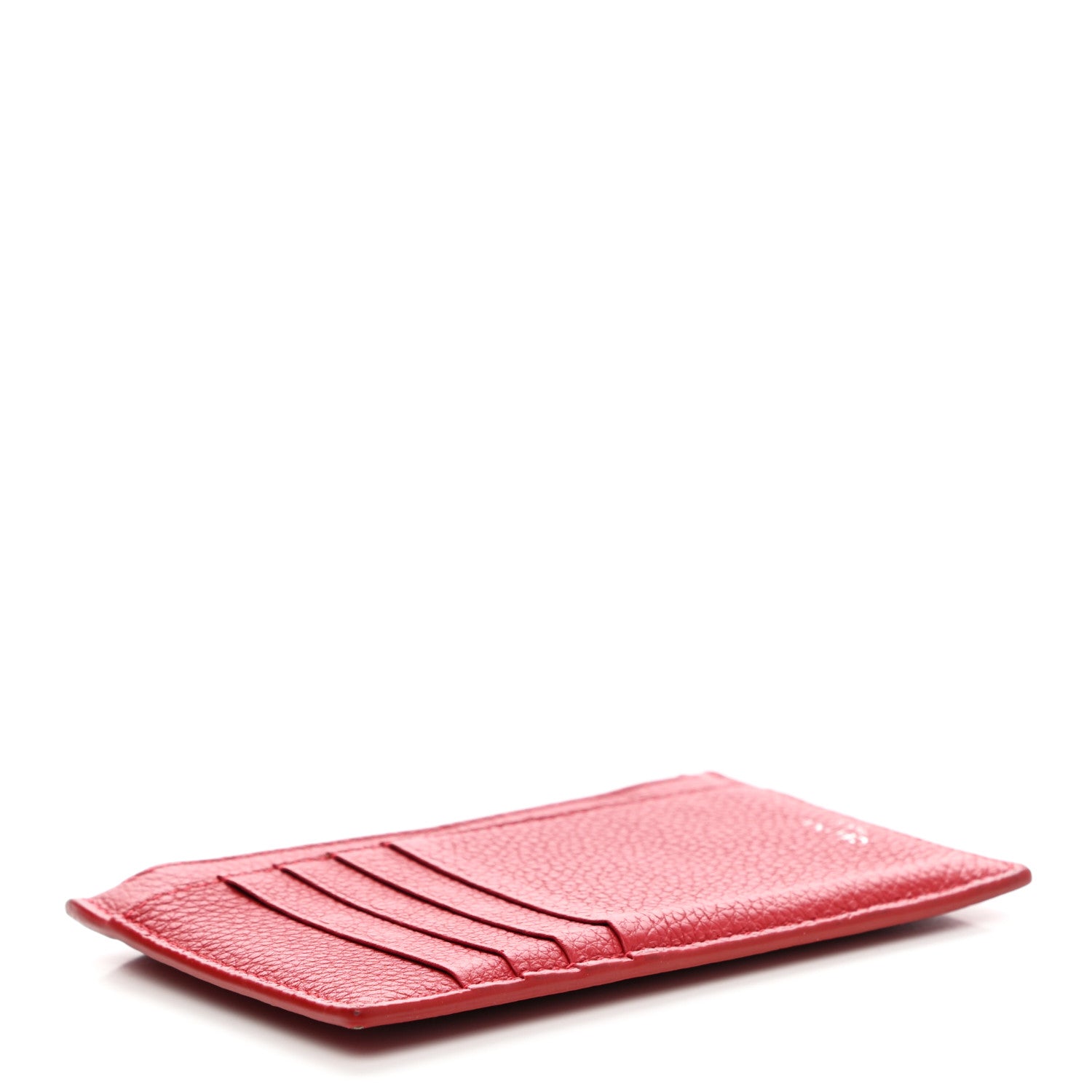 Celine Grained Calfskin Zipped Card Holder Red 4 of 10