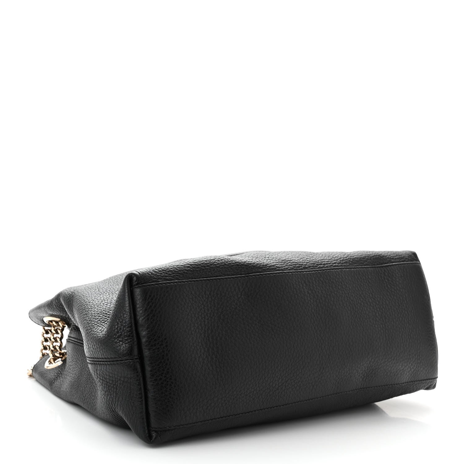 Gucci Pebbled Calfskin Medium Soho Chain Shoulder Bag Black 4 of 12