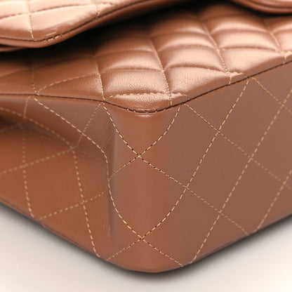 Chanel Lambskin Quilted Medium Double Flap Brown 8 of 10
