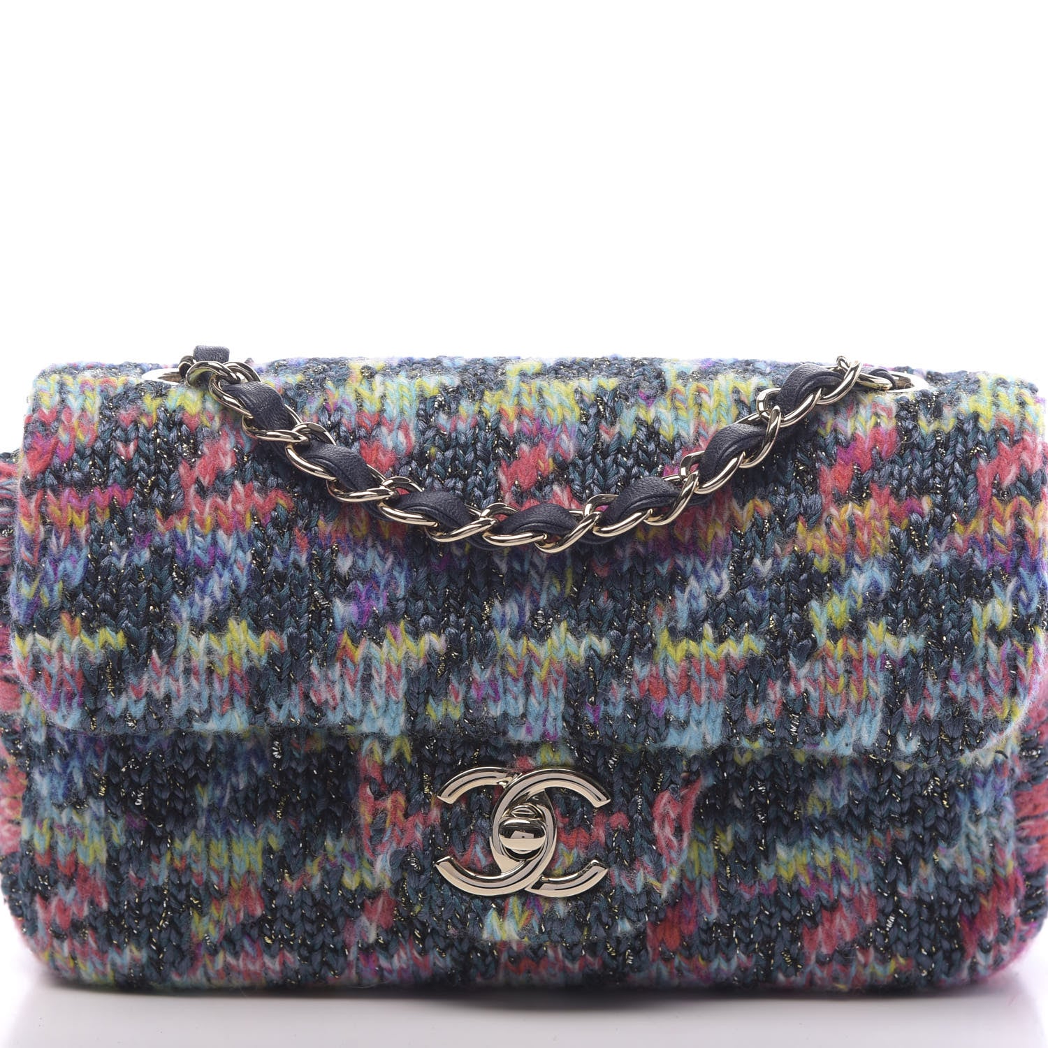 Chanel Knit Mini Rectangular Flap Multicolor 8 of 11
