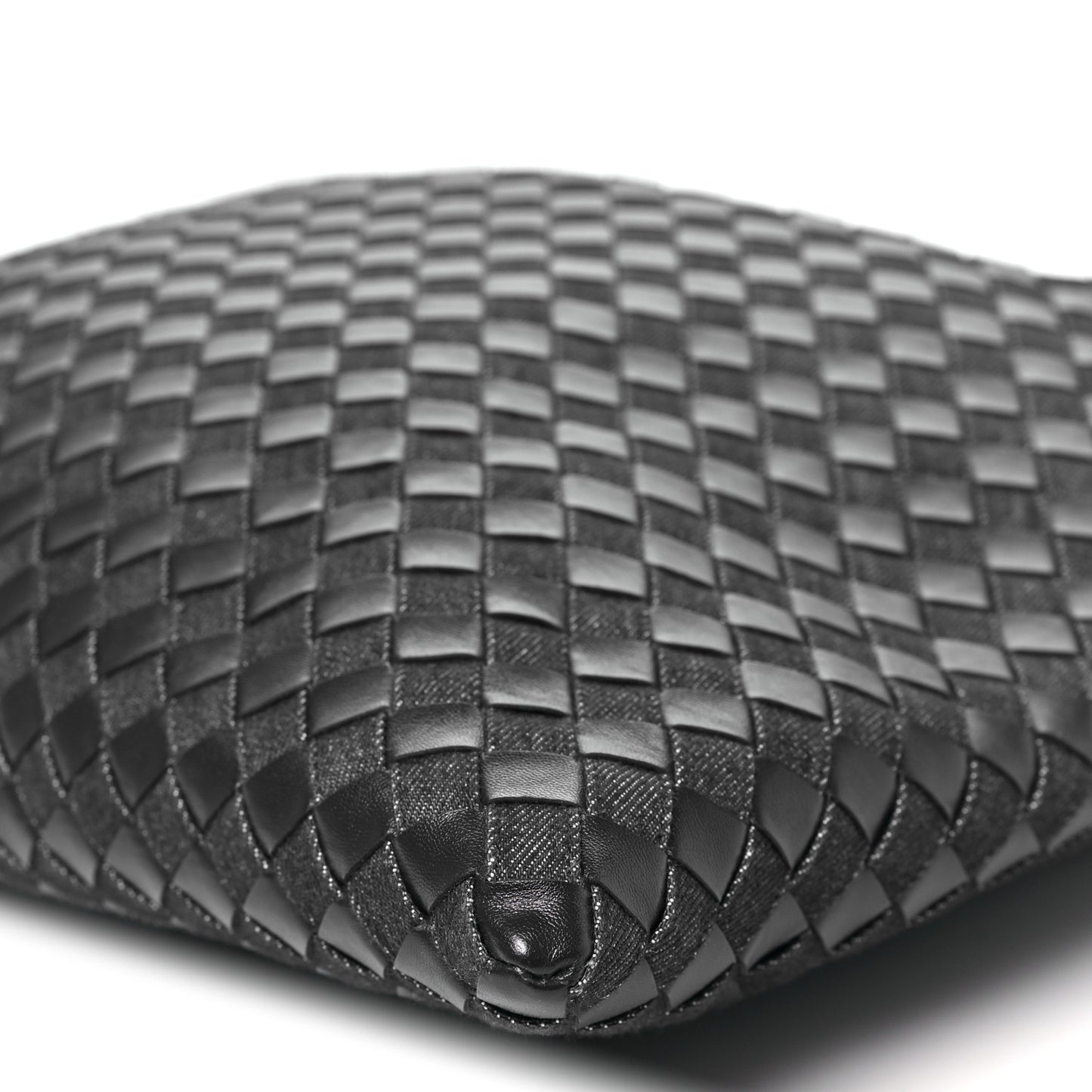 Denim Calfskin Intrecciato Large Hop Abyss Indigo