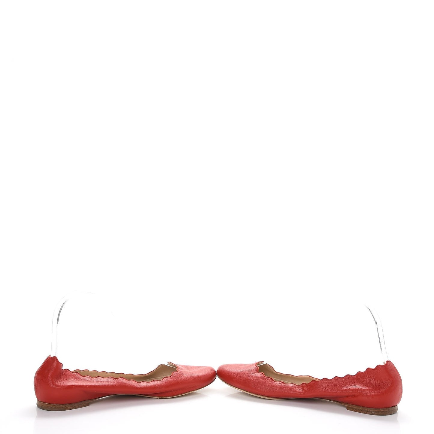 Nappa Leather Lauren Ballet Flats 36 Red