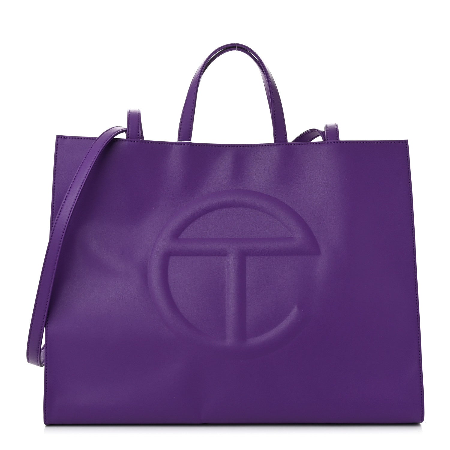 Telfar Vegan Leather Large Shopping Bag Grape 1 of 10