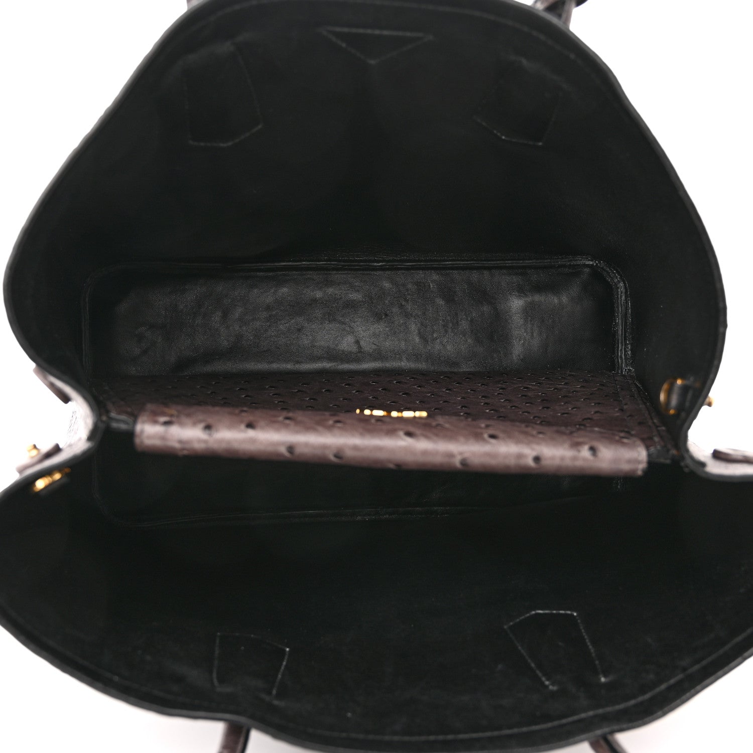Prada Ostrich Double Bag Grey 5 of 16