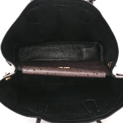 Prada Ostrich Double Bag Grey 5 of 16