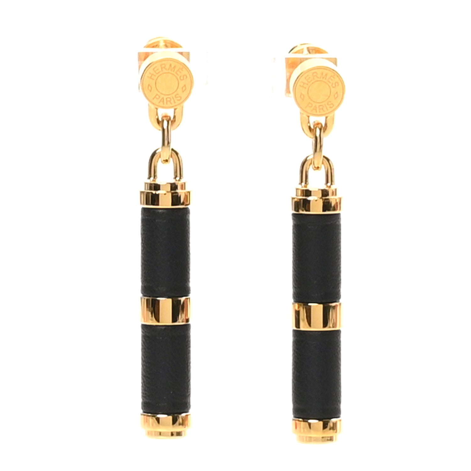 Hermes Swift PM Charniere Earrings Black 1 of 5