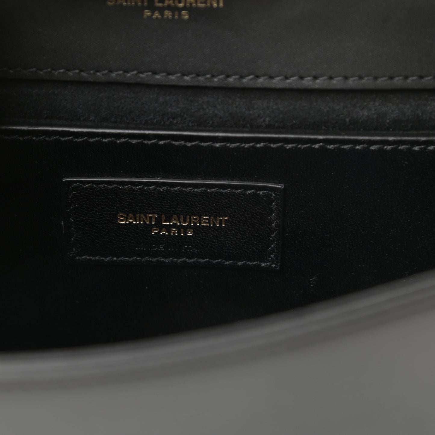 Smooth Calfskin Small Classic Monogram Kate Tassel Satchel Black