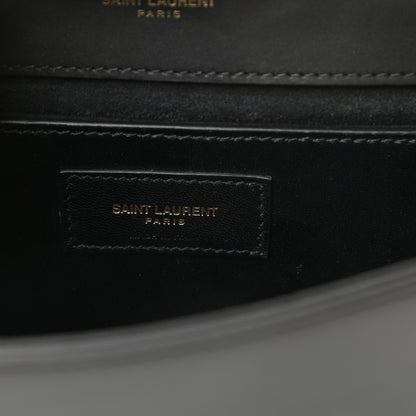 Saint Laurent Smooth Calfskin Small Classic Monogram Kate Tassel Satchel Black 6 of 12