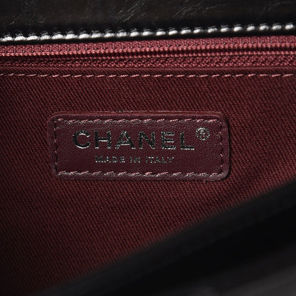 Chanel Glazed Calfskin Quilted Medium Perfect Edge Flap Black 6 of 7