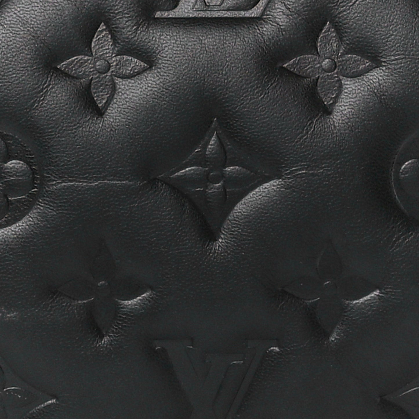 Lambskin Embossed Monogram Coussin BB Black
