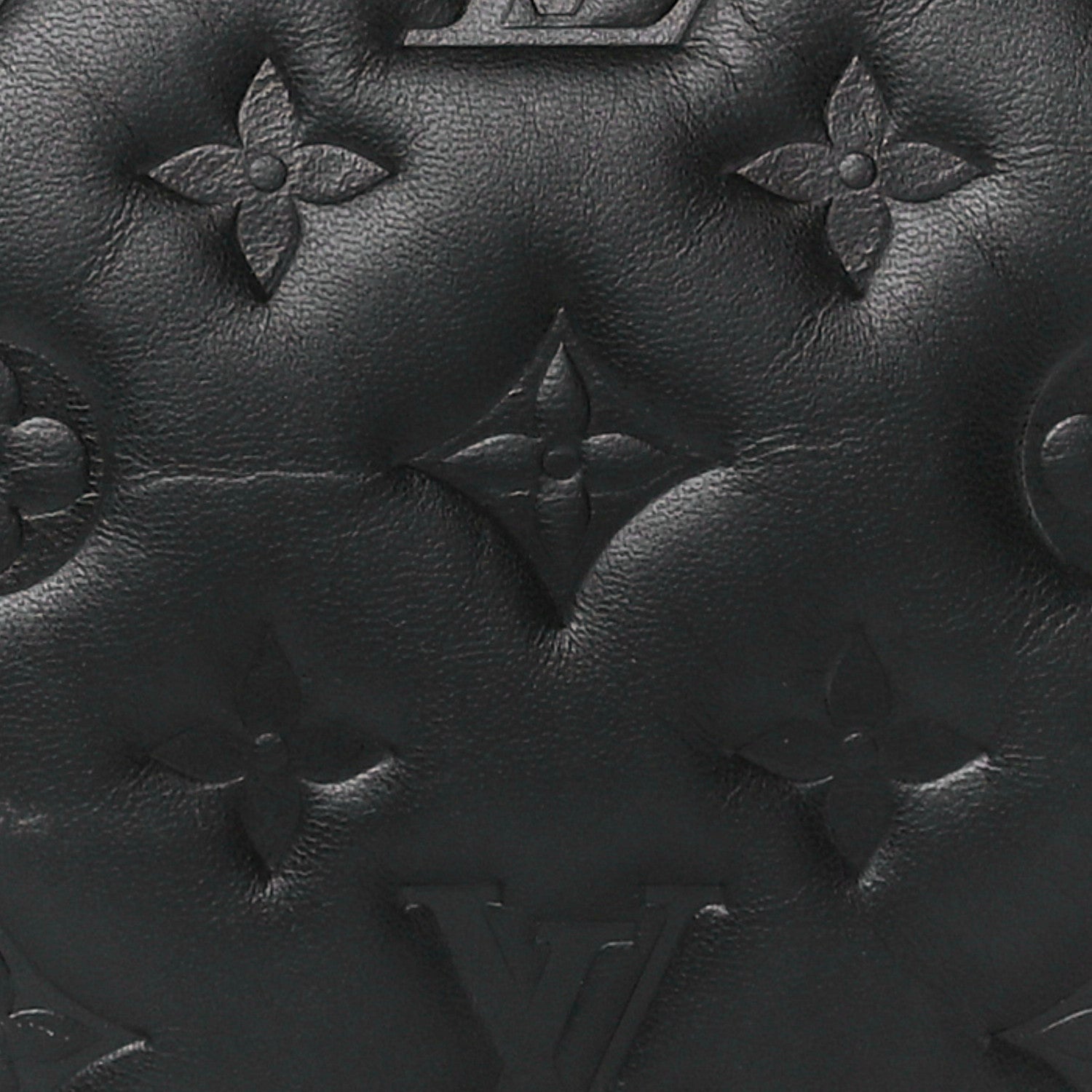 Louis Vuitton Lambskin Embossed Monogram Coussin BB Black 10 of 12