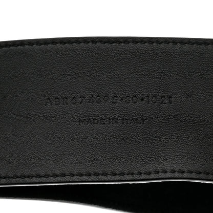 Saint Laurent Suede Crystal Clover Belt 80 32 Black 6 of 7