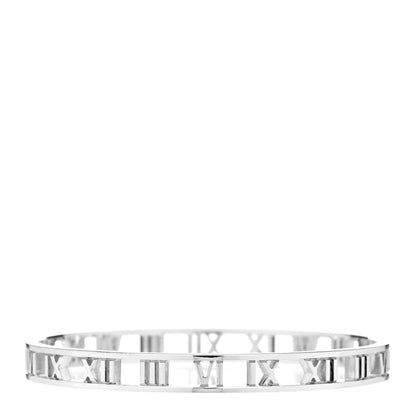 Tiffany Sterling Silver Narrow Atlas Open Bangle Bracelet 2 of 4