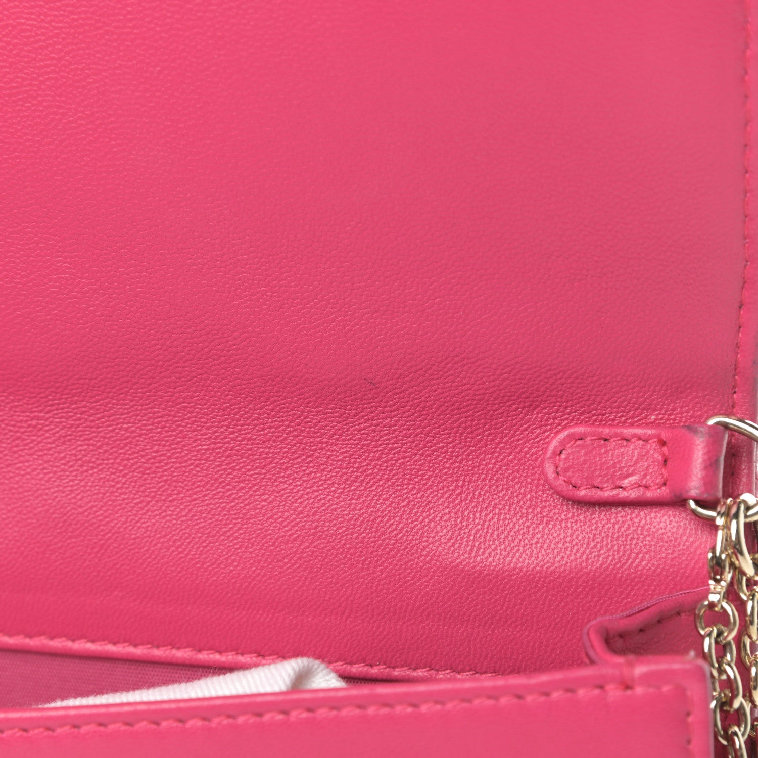 Christian Dior Lambskin Cannage Lady Dior Convertible Clutch Fuchsia 12 of 14