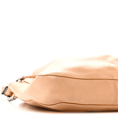 Gucci Calfskin Drawstring Small Drawstring Shoulder Bag Beige 9 of 10