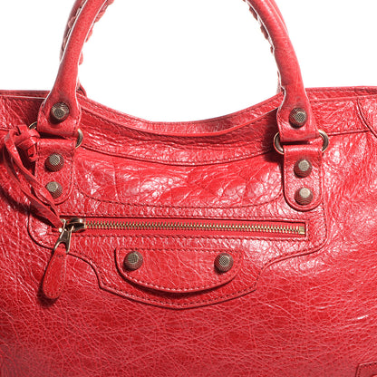 Balenciaga Agneau Giant 12 Rose Gold Hardware City Rouge Coquelicot 4 of 12