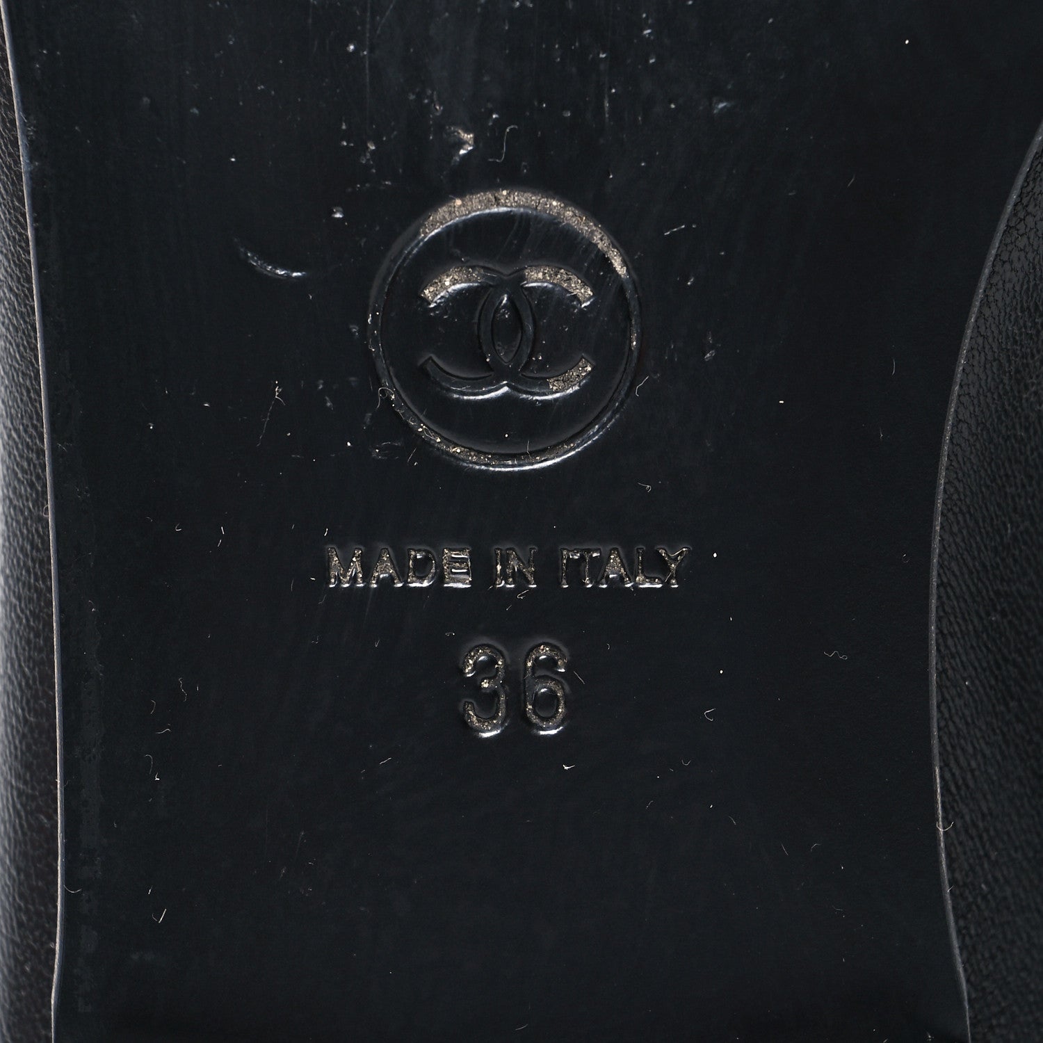 Chanel Lambskin Patent CC Cap Toe Ballerina Flats 36 Black 7 of 8