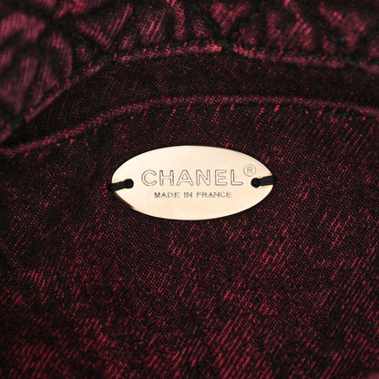 Chanel Washed Denim Quilted Small Denimpression Flap Red Black 6 of 8