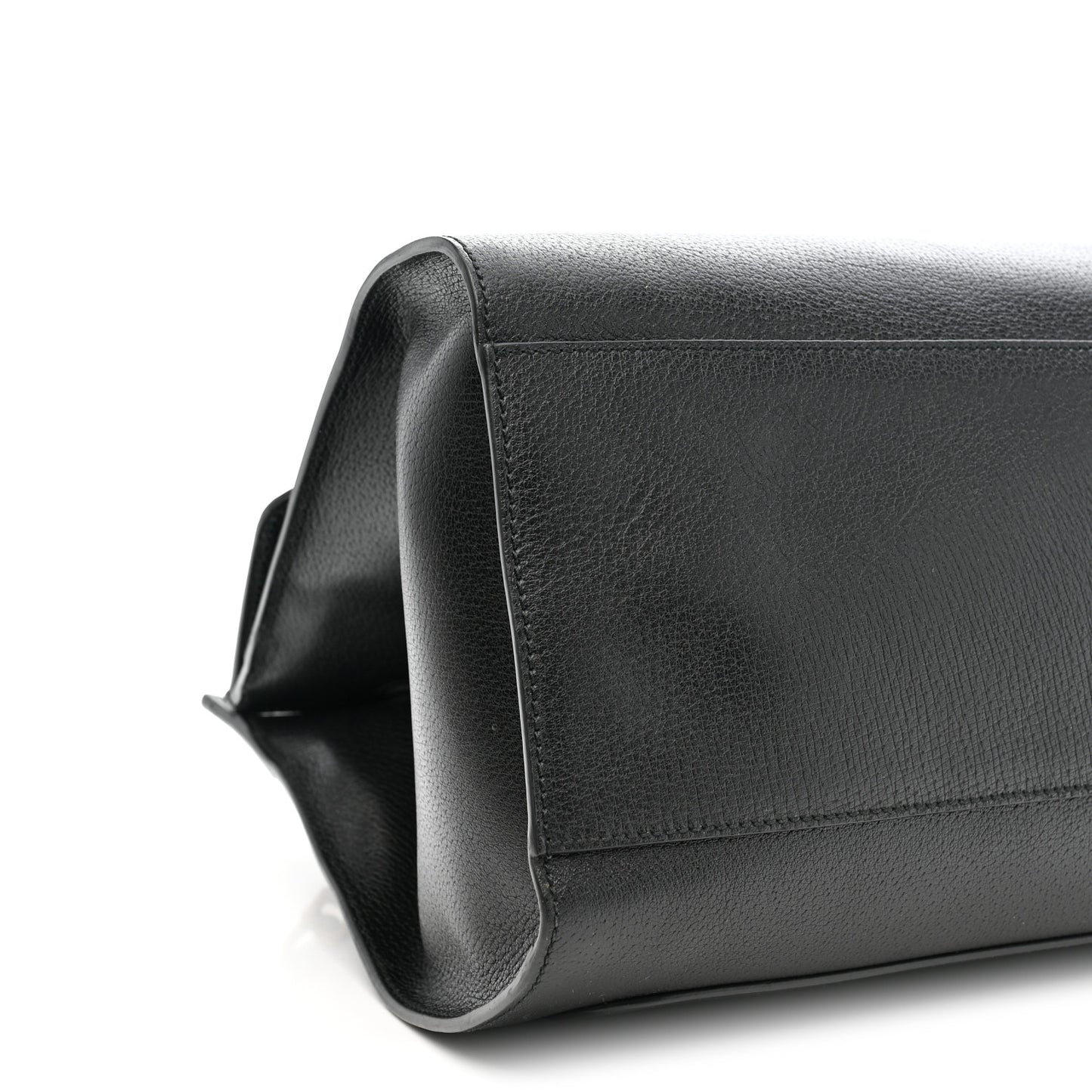 Grained Calfskin Web Crystal Butterfly Stripe Large Totem Top Handle Bag Black