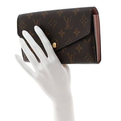 Louis Vuitton Monogram Sarah Wallet NM Rose Ballerine 2 of 7