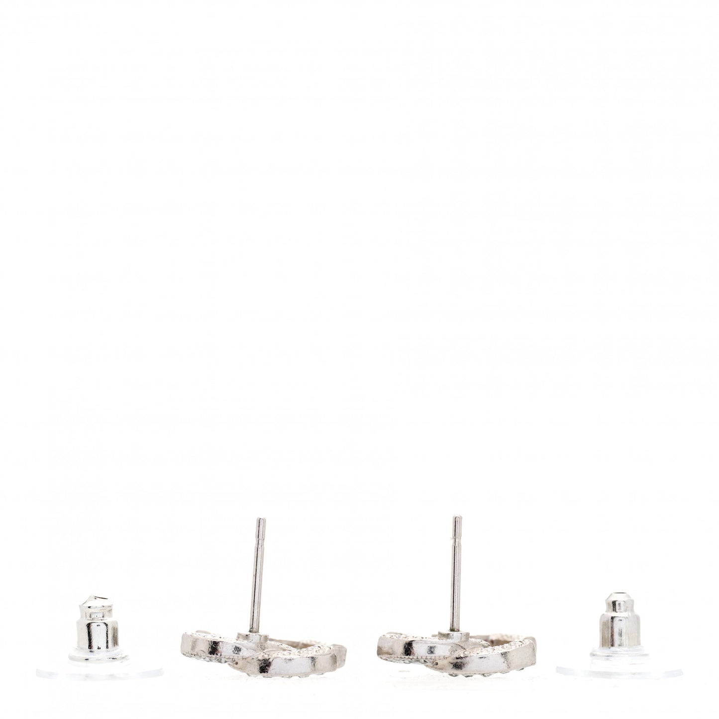 Crystal Mini Timeless CC Earrings Silver