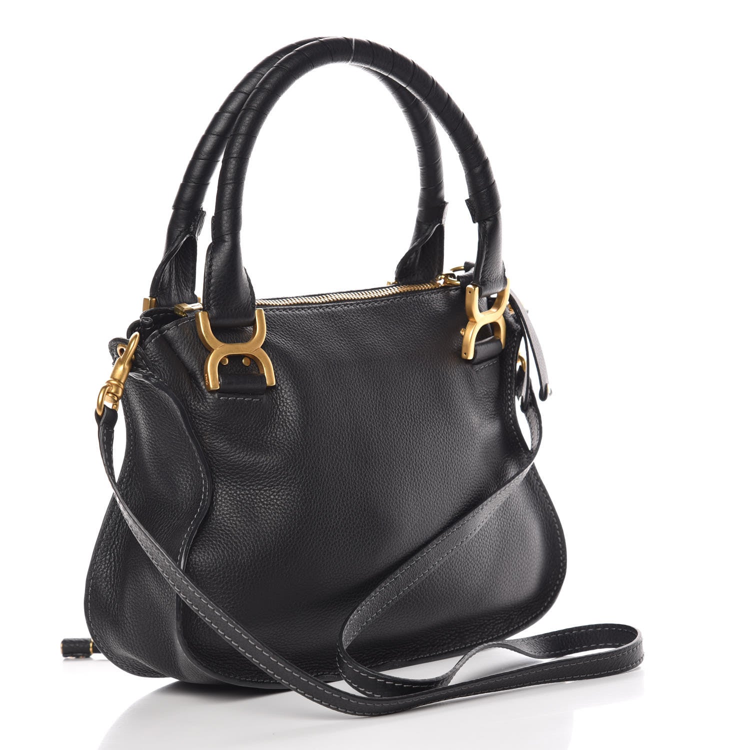 Chloe Calfskin Small Marcie Satchel Black 3 of 11