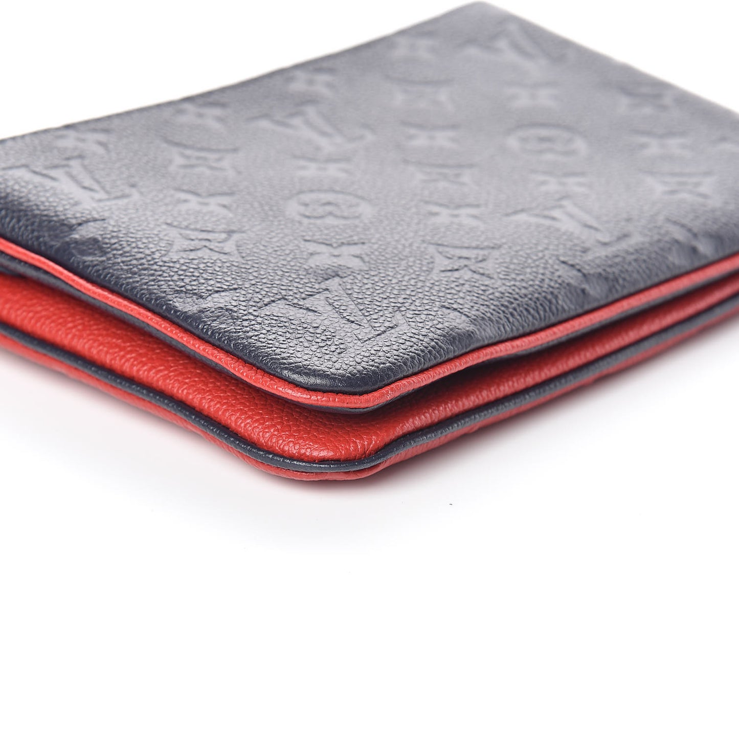 Empreinte Double Zip Pochette Marine Rouge