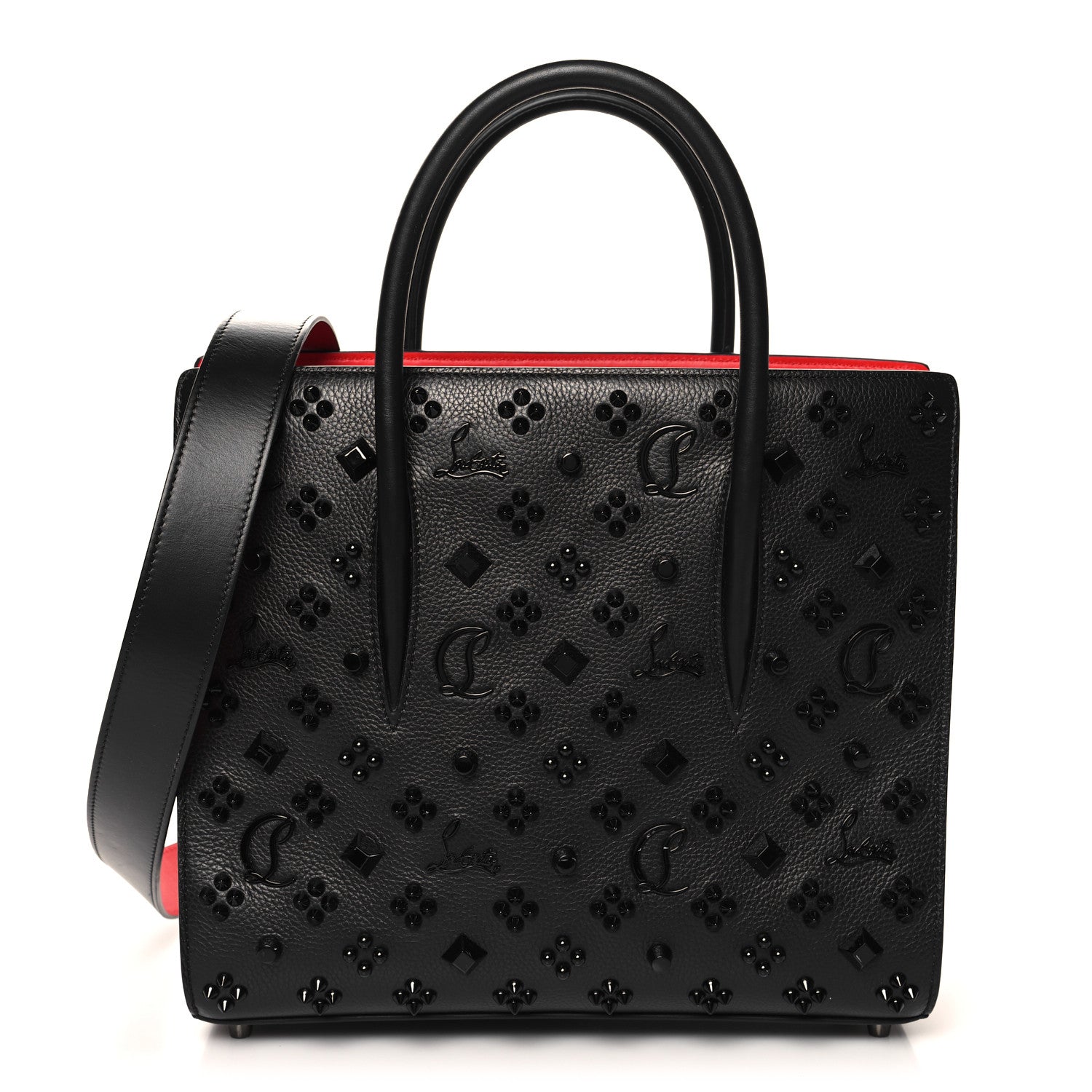 Christian Louboutin Calfskin Spikes Loubinthesky Medium Paloma Black 1 of 10
