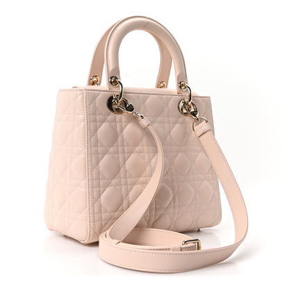 Christian Dior Lambskin Cannage Medium Lady Dior Light Pink 3 of 10
