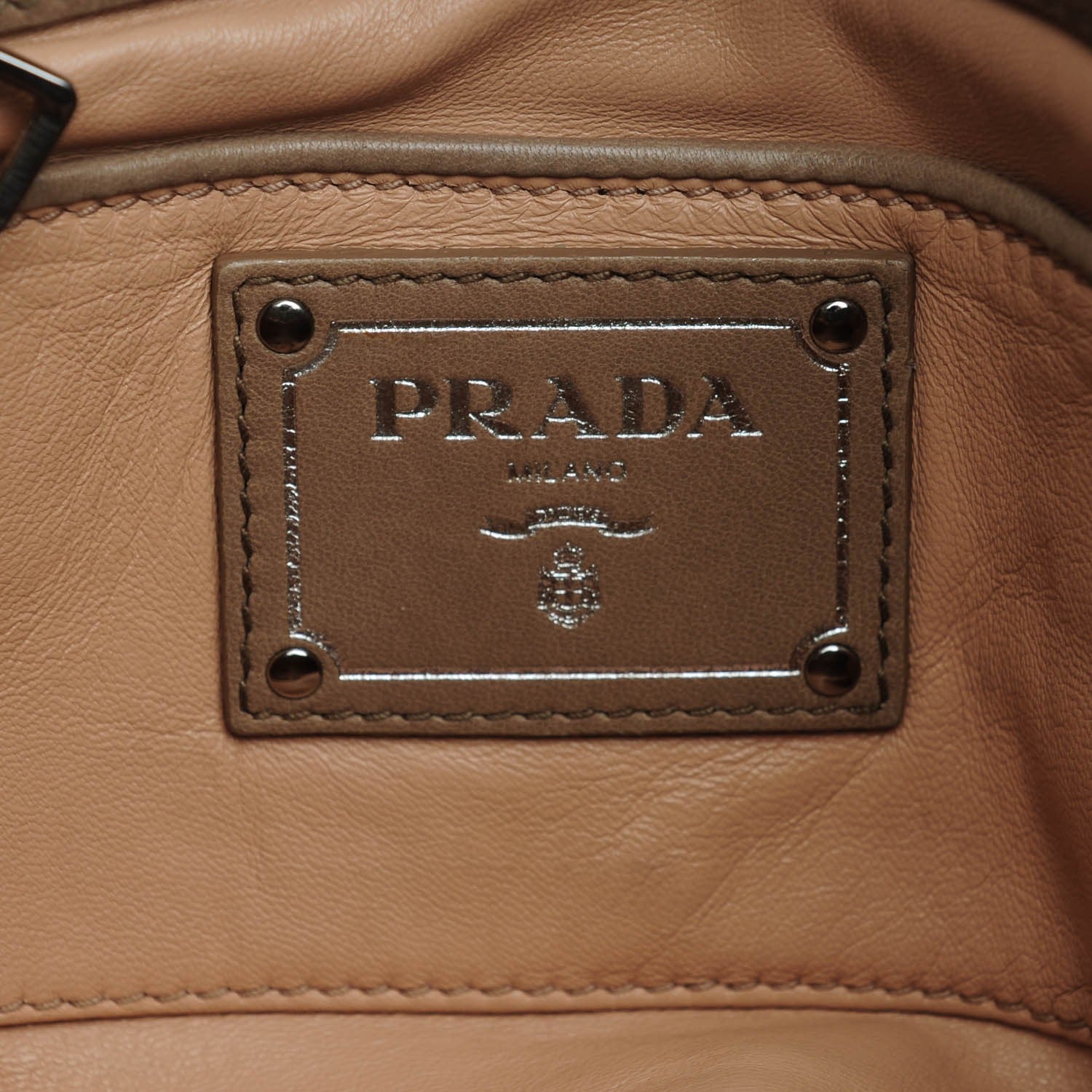 Prada Nappa Gaufre Double Zip Tote Argilla 6 of 15