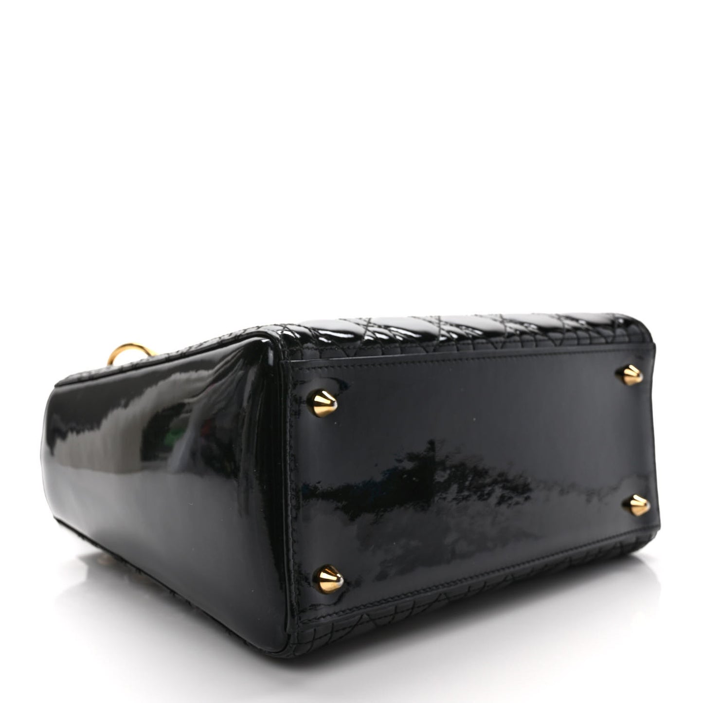 Patent Cannage Medium Lady Dior Black