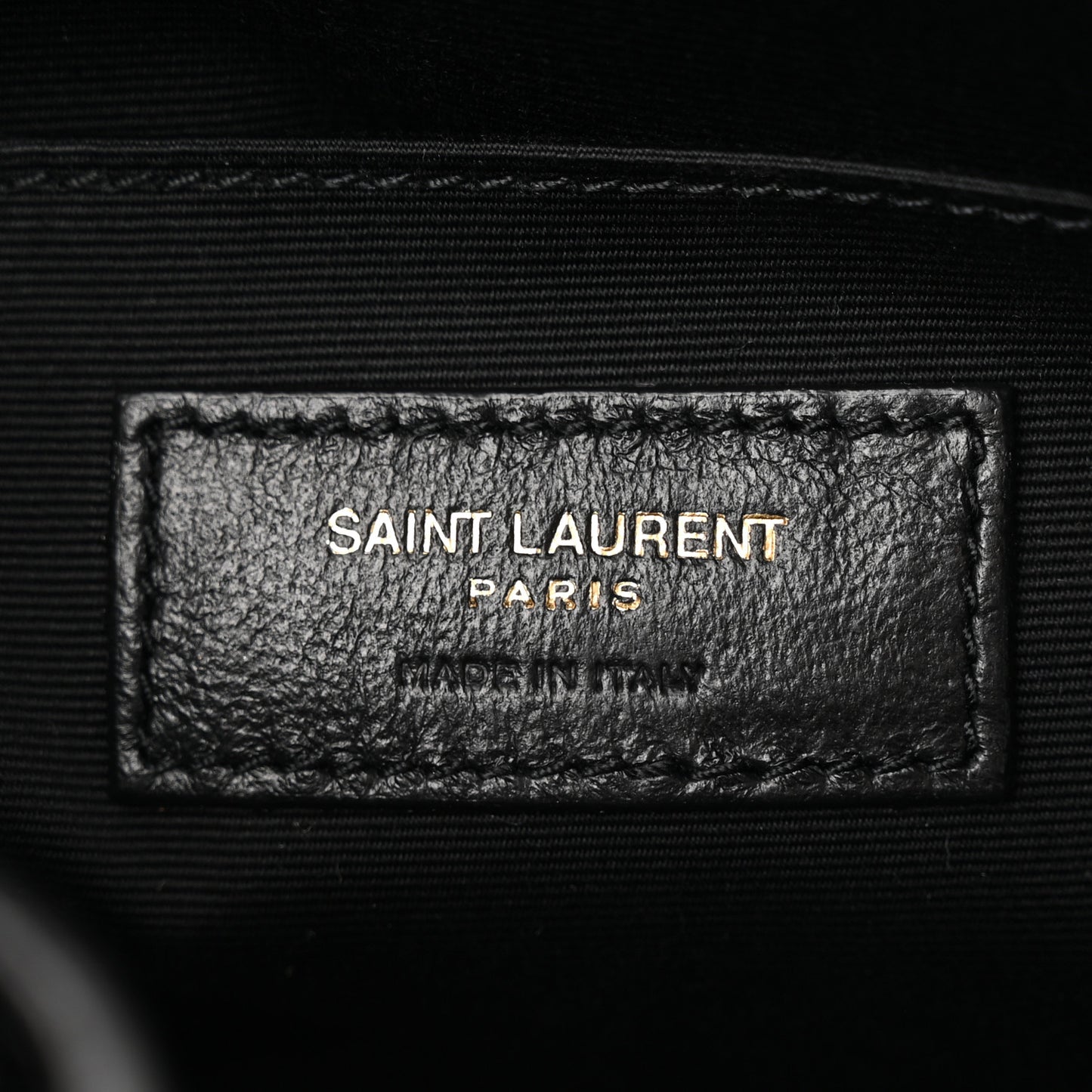 Patent Calfskin Crocodile Embossed Monogram Lou Camera Bag Black