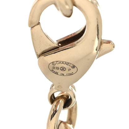 Chanel Lambskin Chain Logo Short Necklace Gold Black 5 of 5