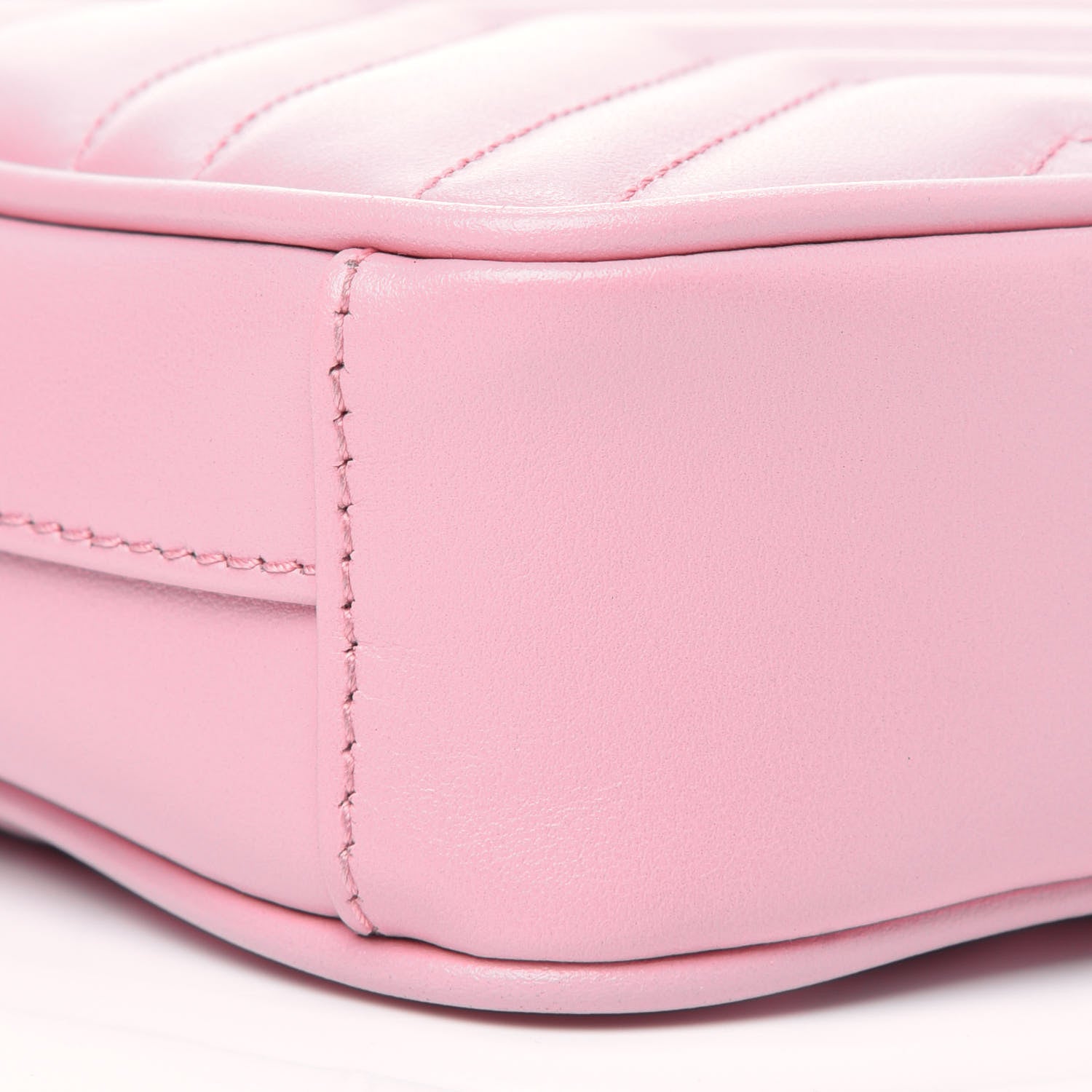 Gucci Calfskin Matelasse Mini GG Marmont Crossbody Bag Wild Rose 10 of 12