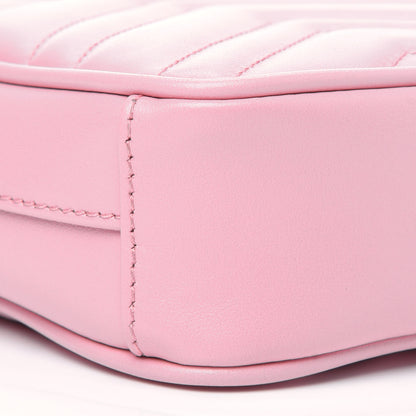 Gucci Calfskin Matelasse Mini GG Marmont Crossbody Bag Wild Rose 10 of 12