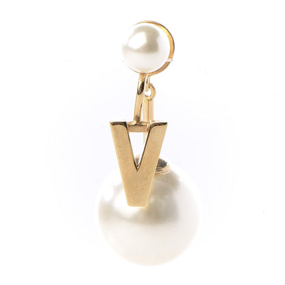 Christian Dior Pearl My ABCDior V Tribale Earring Gold 1 of 6