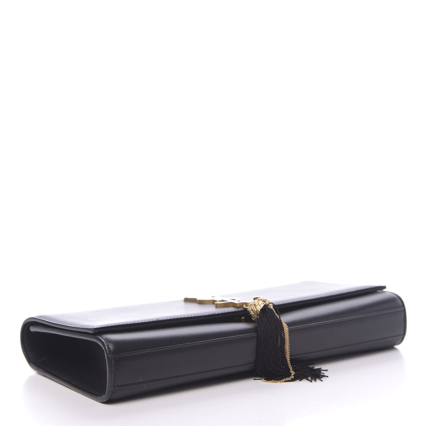 Calfskin Monogram Kate Tassel Clutch Black