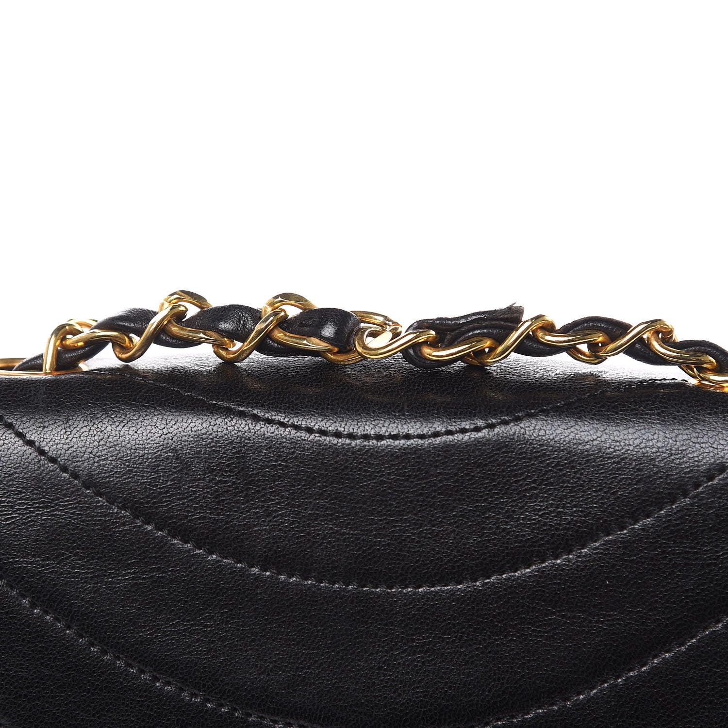 Chanel Lambskin Ribbon Quilted Small Single Flap Black 11 of 16