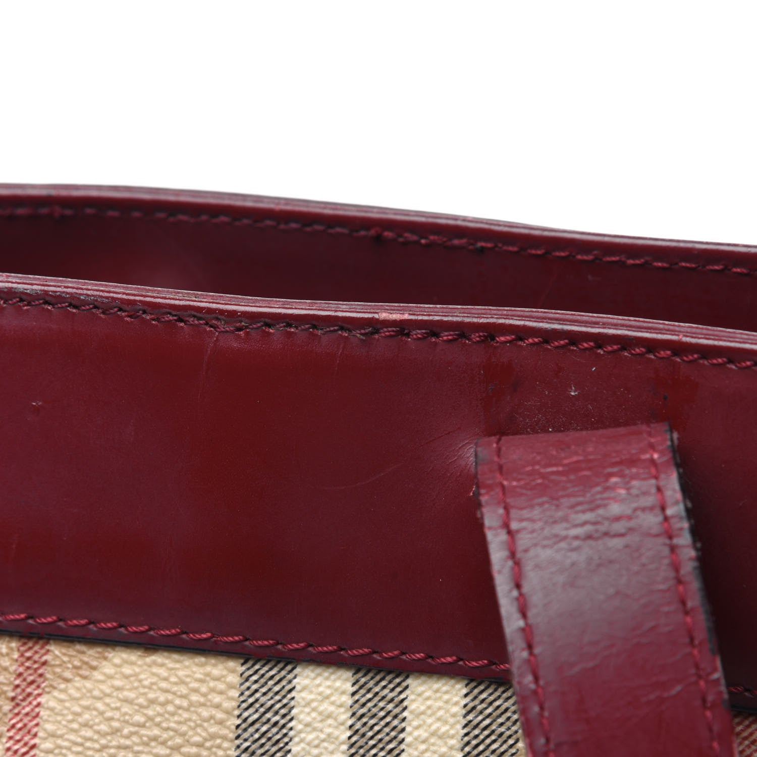 Burberry Haymarket Check Shoulder Bag Red 29 of 36
