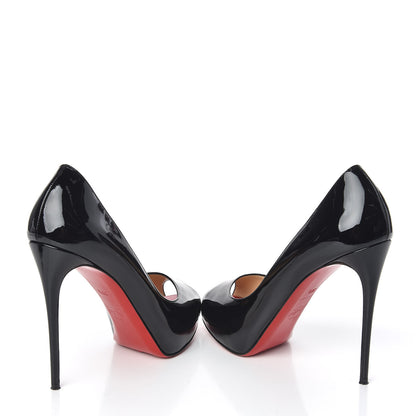 Christian Louboutin Patent New Very Prive 120 Pumps 38.5 Black Red 6 of 10