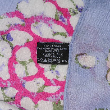 Chanel Cashmere Silk Camellia Scarf CC 6 of 6