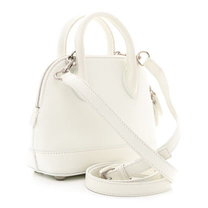 Balenciaga Grained Calfskin Logo XXS Ville Top Handle Bag White Fluo Pink 3 of 14