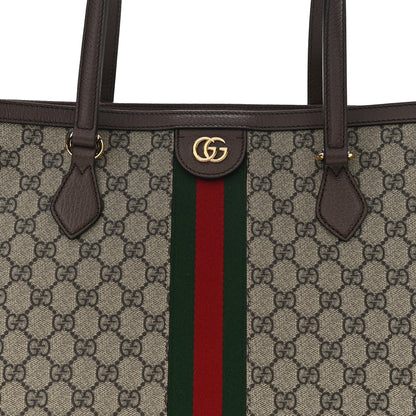 Gucci GG Supreme Monogram Medium Ophidia Shopping Tote Brown 8 of 10