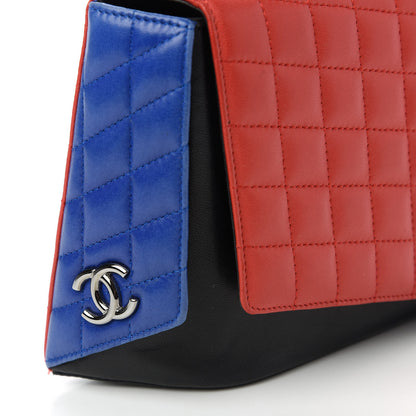 Chanel Lambskin Quilted Fresh Air Clutch Black Red Blue 10 of 10