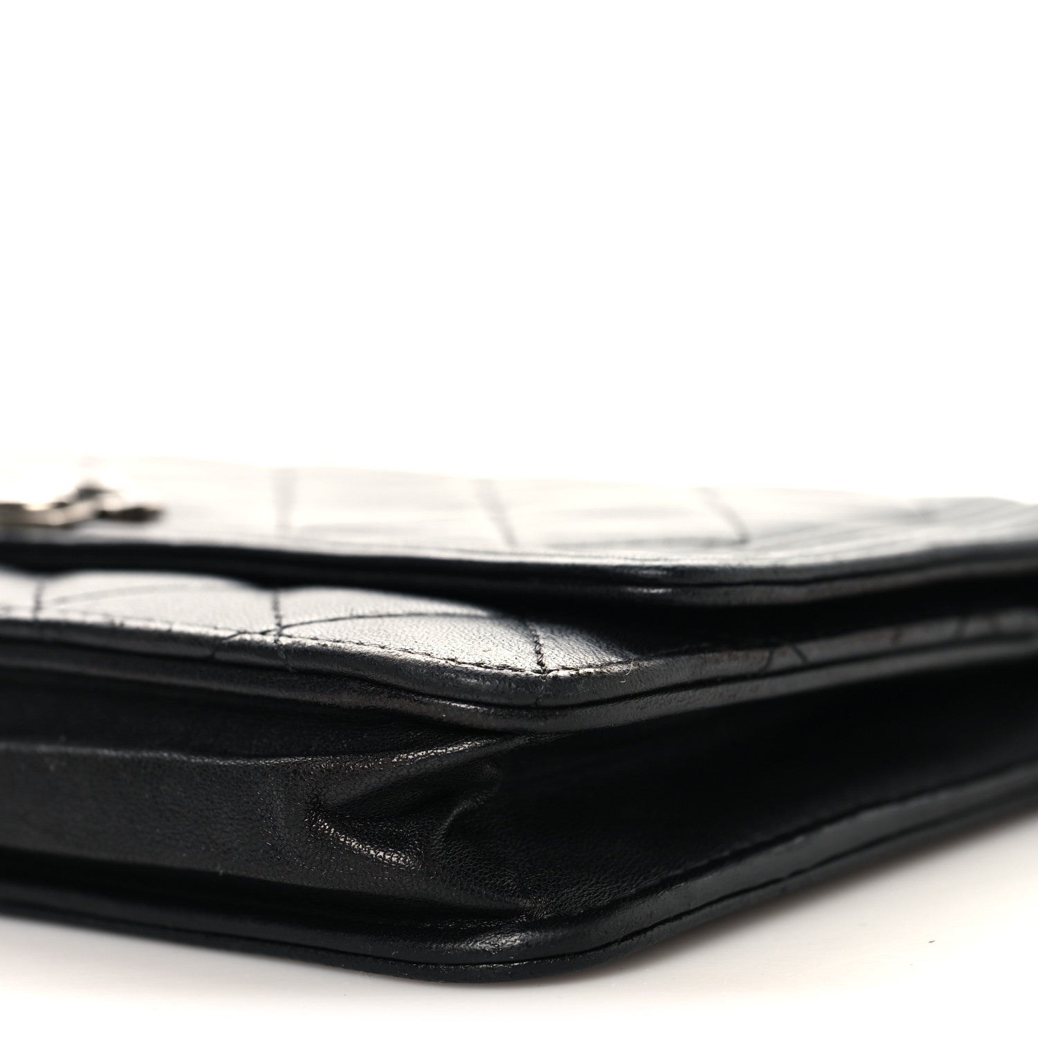 Chanel Lambskin Quilted Boy Wallet On Chain WOC Black 11 of 11