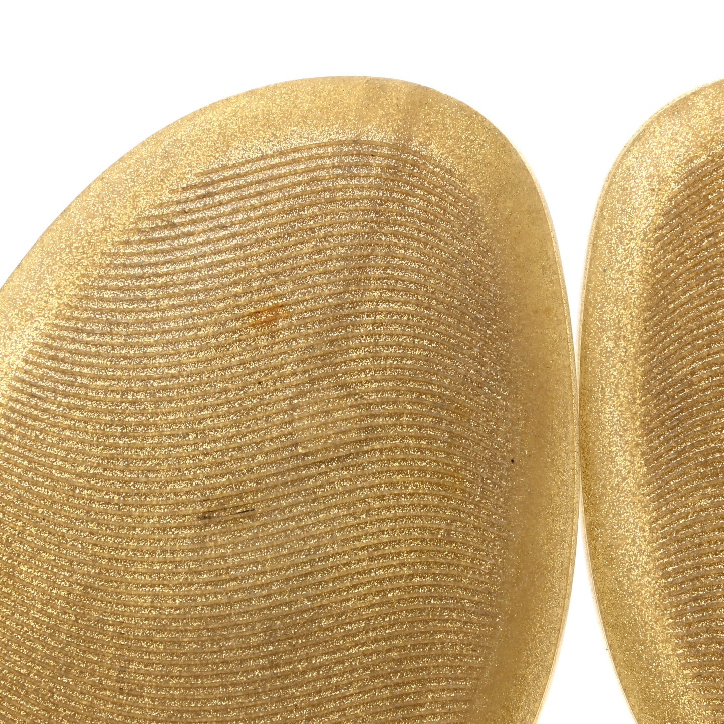 PVC Jelly Glitter Rockstud Caged Flat Thong Sandals 40 Oro