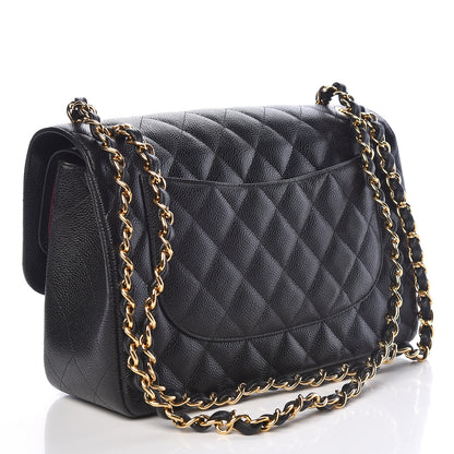 Chanel Caviar Quilted Jumbo Double Flap Black 3 of 11